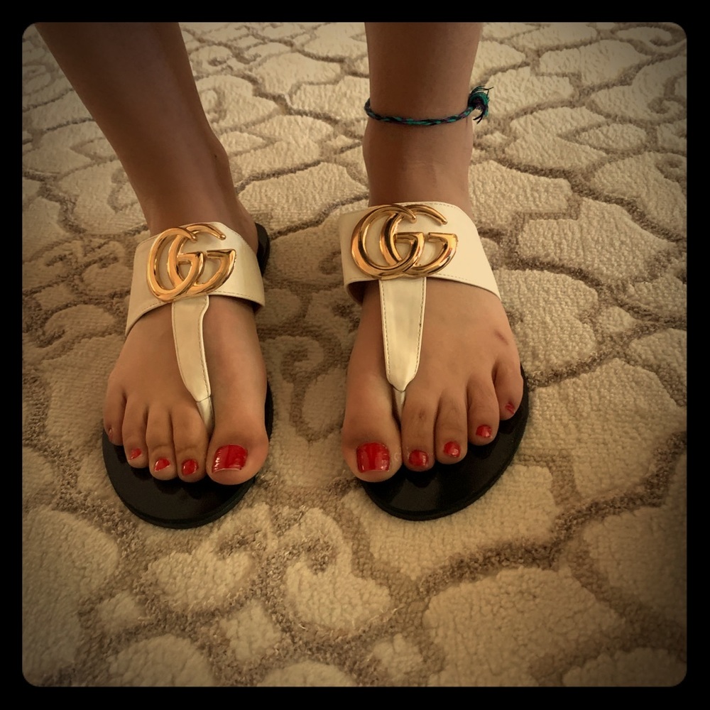 GG inspired sandals brand new